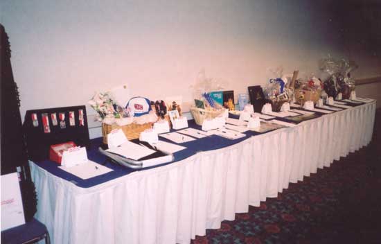 Some of the silent auction items ...
