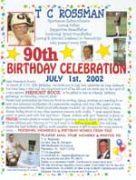 T.C. Rossman 90th Birthday Celebration