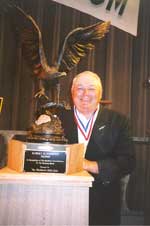Lones Wigger with the Plimpton Trophy.