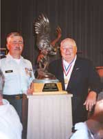 Greg Tomsen and Lones Wigger with the Walter Tomsen Trophy.