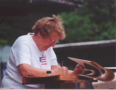 Billie Johnston scoring a target.
