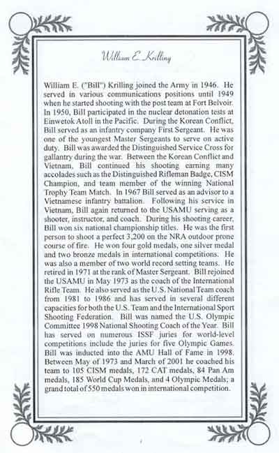 Krilling bio from his Retirement Dinner